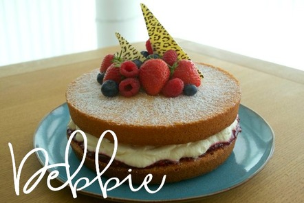 Debbie bespoke cake cream and jam details
